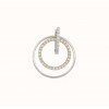 Pendientes de oro blanco y oro rosa (18K) con diamante