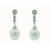 Pendientes de oro blanco (18K) con diamante y perla australiana