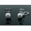 Pendientes de oro blanco (18K) con diamante y perla cultivada