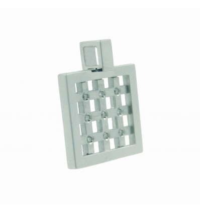 Colgante de oro blanco (18K) con diamante