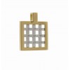 Colgante de oro blanco y oro amarillo (18K) con diamante