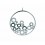 Colgante de oro blanco (18K) con diamante