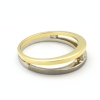 Solitario de oro blanco y oro amarillo (18K) con diamante