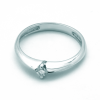 Solitario de oro blanco (18K) con diamante
