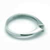 Solitario de oro blanco (18K) con diamante