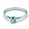 Solitario de oro blanco (18K) con diamante