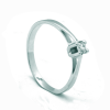 Solitario de oro blanco (18K) con diamante