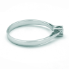 Solitario de oro blanco (18K) con diamante