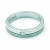 Solitario de oro blanco (18K) con diamante