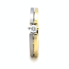 Solitario de oro blanco y oro amarillo (18K) con diamante