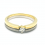 Solitario de oro blanco y oro amarillo (18K) con diamante