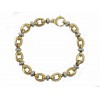 PULSERA PARA SEÑORA DE ORO AMARILLO Y BLANCO DE 750 milésimas (18K) . DISEÑO ITALIANO. 19CMS X 0,90CMS