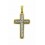 Cruz de oro blanco y oro amarillo (18K) con diamante
