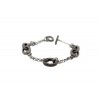 Pulsera de plata con baño de rutenio