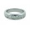 Media alianza de oro blanco (18K) con diamante