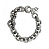 Pulsera de plata con baño de rutenio