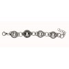 Pulsera de plata con baño de rutenio