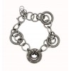 Pulsera de plata con baño de rutenio