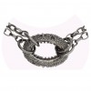 Pulsera de plata con baño de rutenio