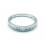 Media alianza de oro blanco (18K) con diamante
