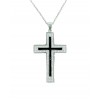 Cruz de plata con circonitas