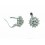 Pendientes de oro blanco (18K) con diamante