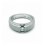 Solitario de oro blanco (18K) con diamante