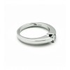 Solitario de oro blanco (18K) con diamante