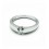 Solitario de oro blanco (18K) con diamante