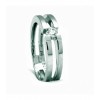 Solitario de oro blanco (18K) con diamante