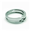 Solitario de oro blanco (18K) con diamante