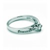 Solitario de oro blanco (18K) con diamante