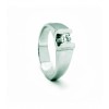 Solitario de oro blanco (18K) con diamante