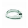 Solitario de oro blanco (18K) con diamante