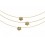 Triple sirga de oro amarillo (18K) con colgantes con diamante