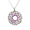 Colgante de plata con zirconitas y cadena de plata