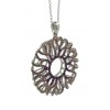 Colgante de plata con zirconitas y cadena de plata