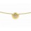 Sirga de oro amarillo (18K) con colgante con diamante