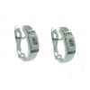 PENDIENTES DE ORO BLANCO DE 750 milésimas (18K) CON 12 DIAMANTES Y 12 DIAMANTES.