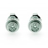 Pendientes de oro blanco (18K) con diamante
