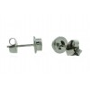 Pendientes de oro blanco (18K) con diamante