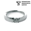 Solitario de oro blanco (18K) con diamante