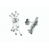 Pendientes de oro blanco (18K) con diamante
