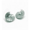 PENDIENTES DE ORO BLANCO DE 750 milésimas (18K) CON 102 DIAMANTES . DIÁMETRO:19,50 MM.