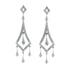 Pendientes de oro blanco (18K) con diamante