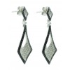 Pendientes de oro blanco (18K) con diamante