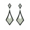 Pendientes de oro blanco (18K) con diamante