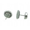 PENDIENTES DE ROSETA DE ORO BLANCO CON 74 DIAMANTES . DISPONIBLE COLGANTE A JUEGO REF:50382