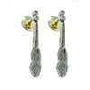 Pendientes de oro blanco (18K) con diamante
