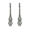 Pendientes de oro blanco (18K) con diamante